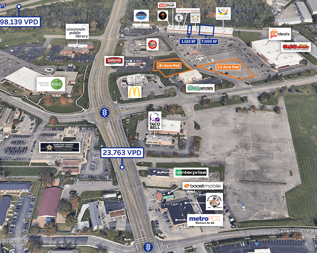 Civic Center Plaza Inline and Pad Sites Aerial