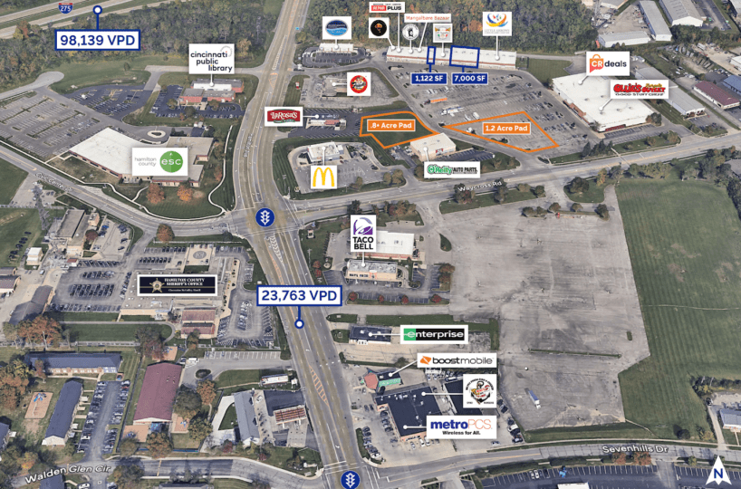 Civic Center Plaza Inline and Pad Sites Aerial